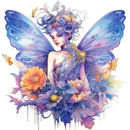 Full Round Drill Diamond Painting 30*30cm Butterfly Fairy