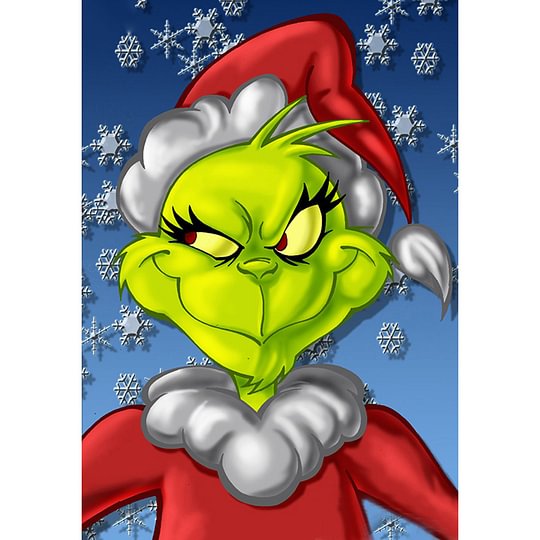 The Grinch 40*30cm (canvas) full round drill diamond painting