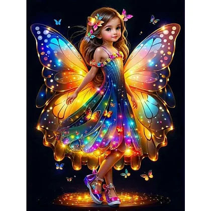 Little Butterfly Fairy 30*40cm full round drill diamond painting
