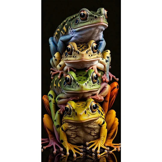 Four Frogs 40*80cm full round drill diamond painting