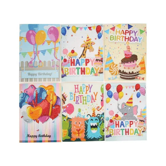 6 pcs cartoon Greeting Cards