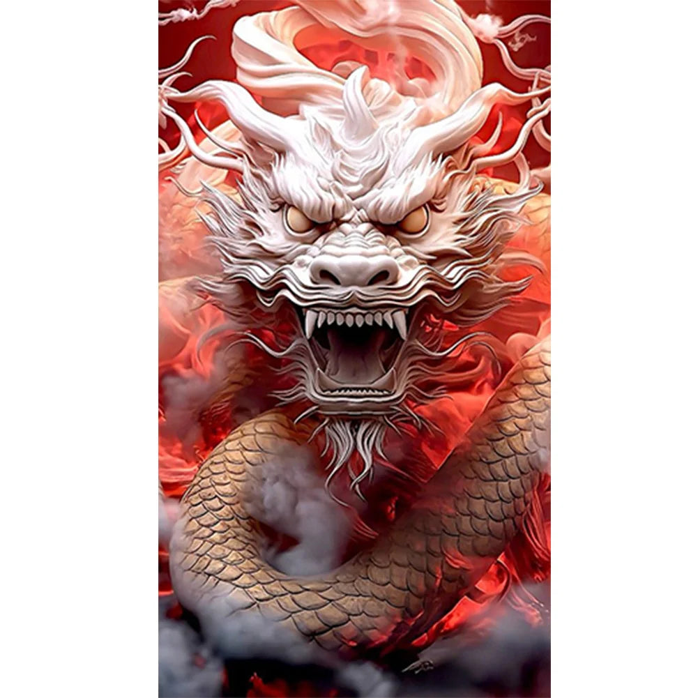 Dragon Roar 45*80cm full round drill diamond painting