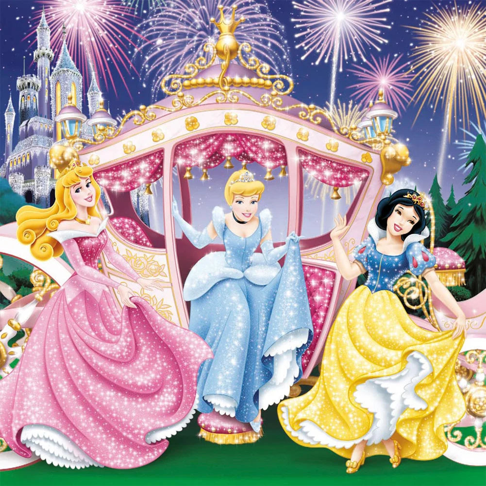 Disney Princess 30*30cm Full Round Drill Diamond Painting