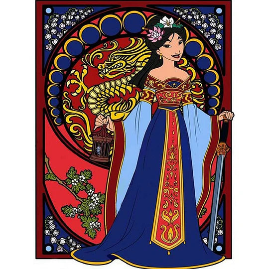 Hua Mulan 40*50cm full round drill diamond painting