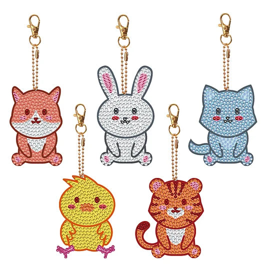 Diamond Painting keychains 5pcs