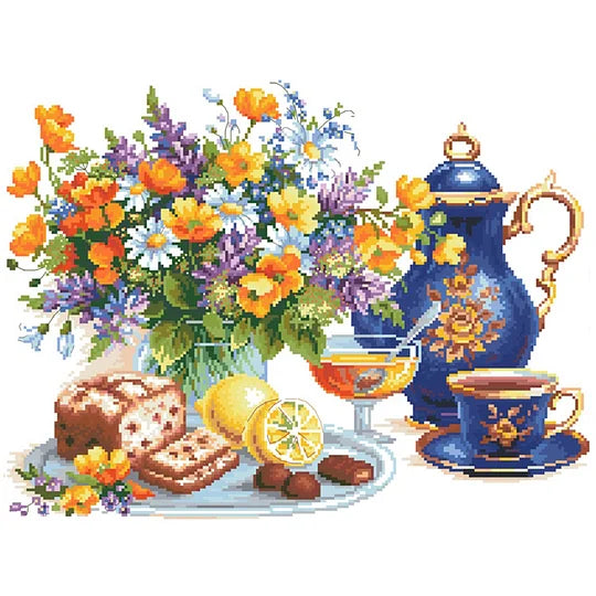 Afternoon Tea 11CT Pre-stamped 45*60cm Cross Stitch