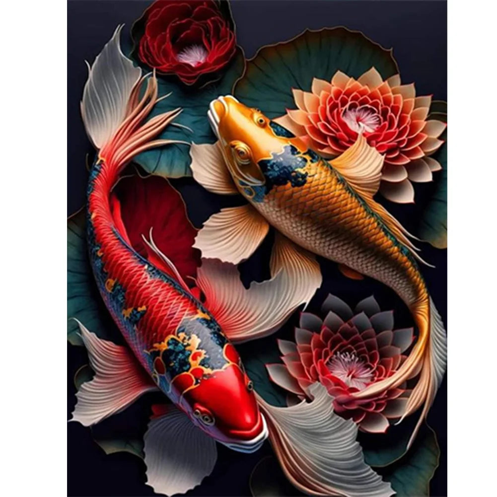 Koi Carp 30*40cm full square drill diamond painting