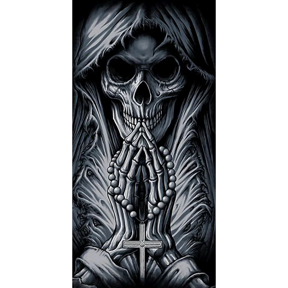 Praying Skeleton 45*85cm full square drill diamond painting