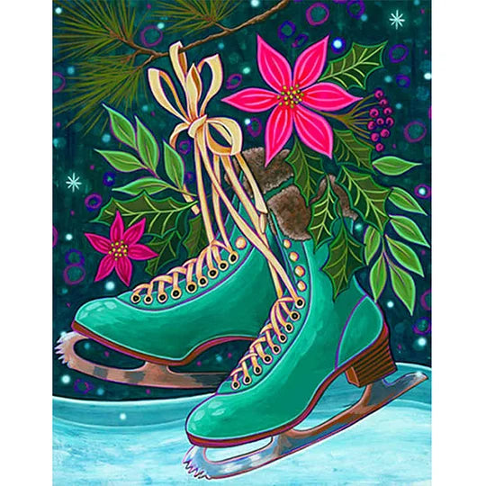 Full Round Drill Diamond Painting 30*40cm The Skating Shoes