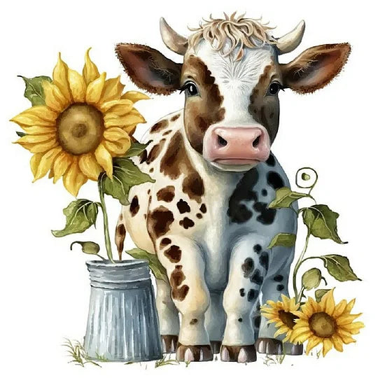 Full Round Drill Diamond Painting 30*30cm Little Cow