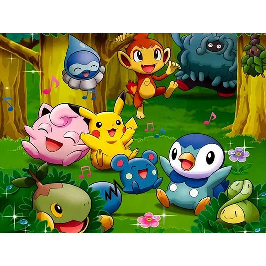 Pokmon 49*30cm full round drill diamond painting