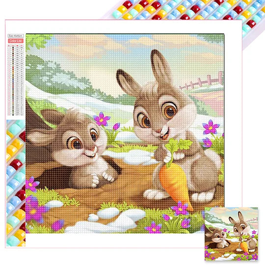 Full Square Drill Diamond Painting 45*45cm Cartoon Rabbit