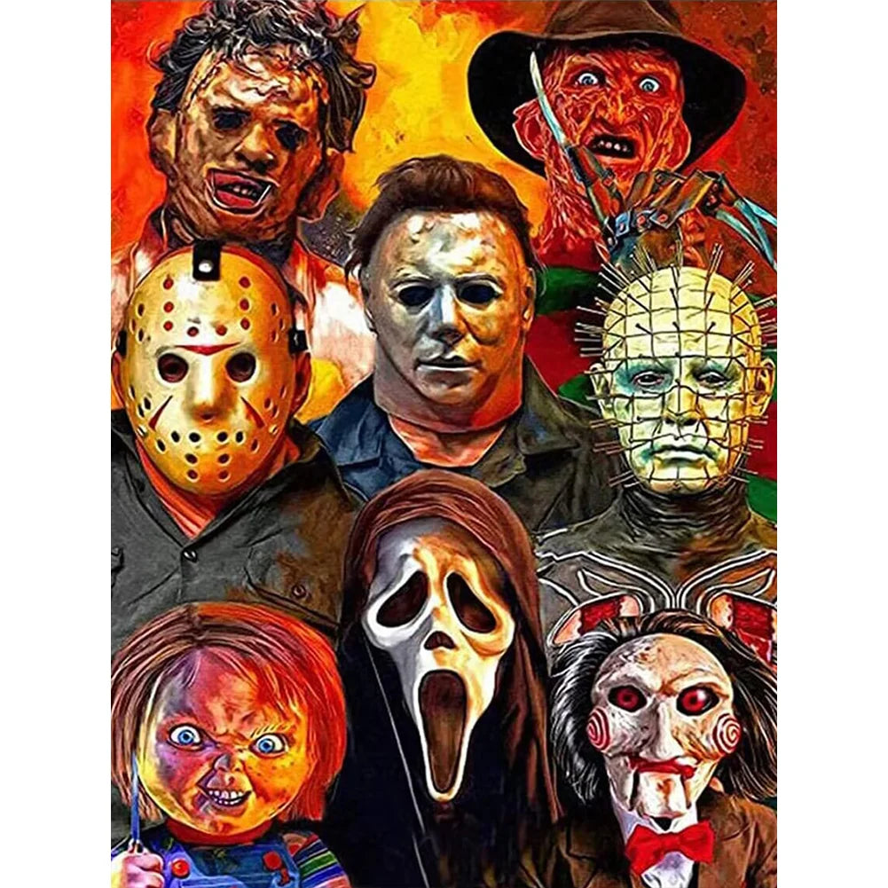 Horror Movie 30*40cm full round drill diamond painting