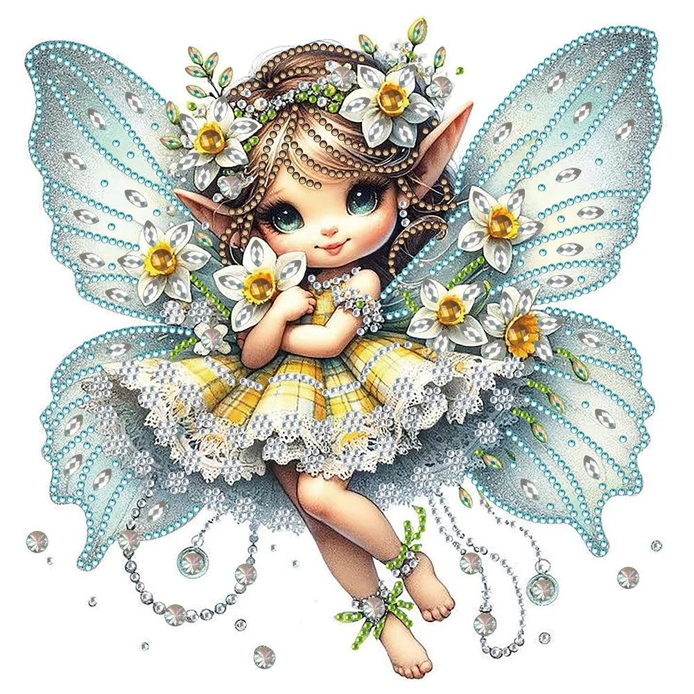 Daffodil Elf Girl 30*30cm special shaped drill diamond painting