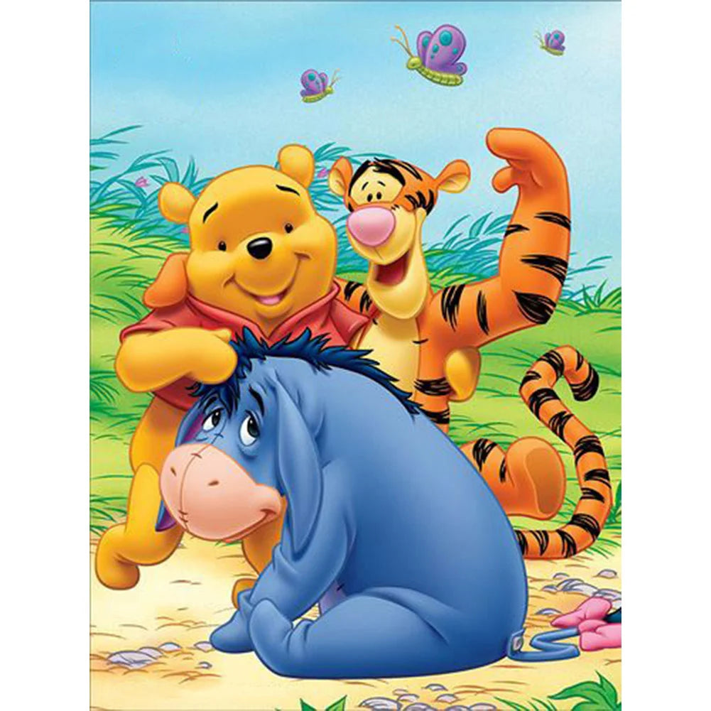 Colour Cute Animation Bear Tiger 30*40cm full round drill diamond painting