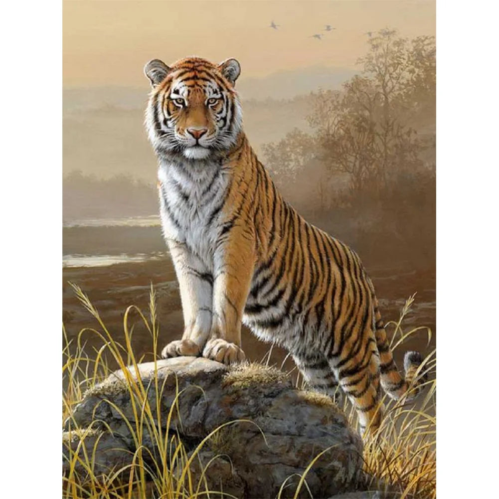 Siberian Tiger 50*70cm (canvas) full round drill diamond painting