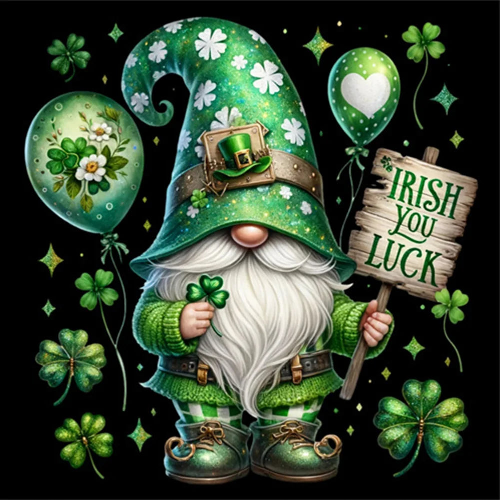 St Patrick’s Day Gnome 40*40cm full square drill diamond painting