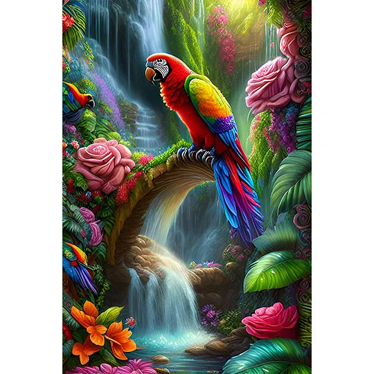 Colourful Parrot 40*60cm full round drill diamond painting