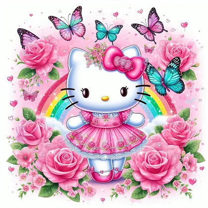 Cute Hello Kitty 30*30cm full round drill diamond painting