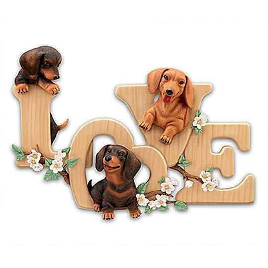 Love Puppy Calligraphy And Painting 60*50cm full round drill diamond painting