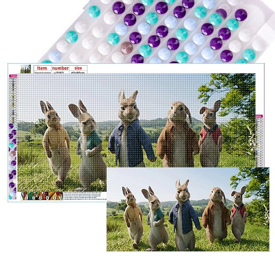 Full Round Drill Diamond Painting 80*40cm Rabbit