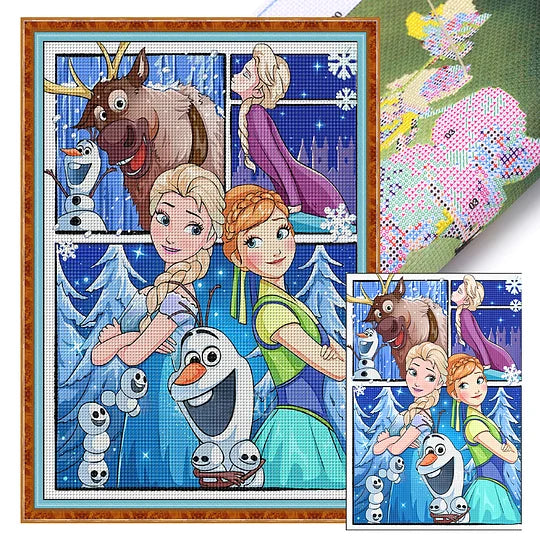 Full 11CT Frozen Pre-stamped 50*70cm Cross Stitch