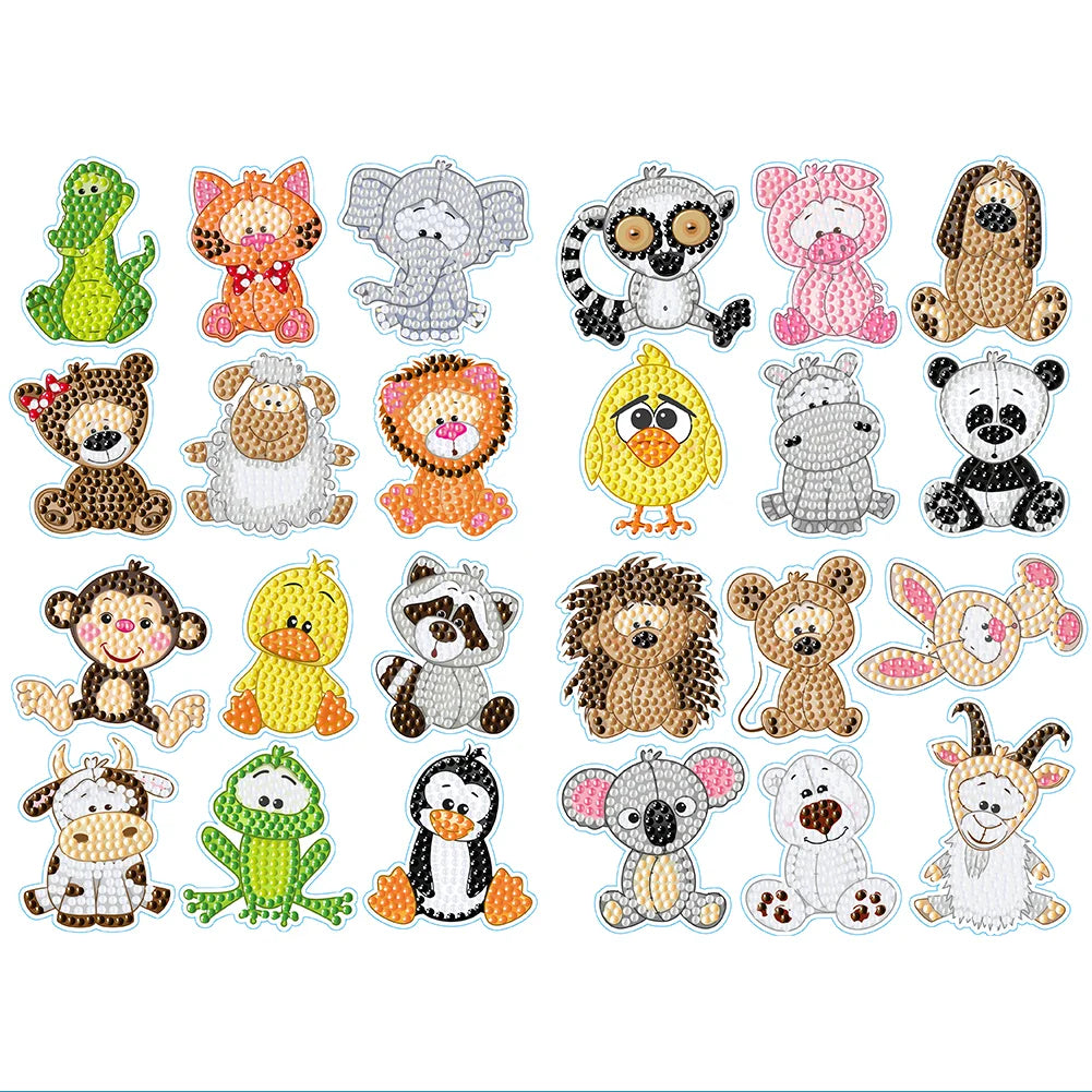 4 pcs Diamond Mosaic Sticker cartoon