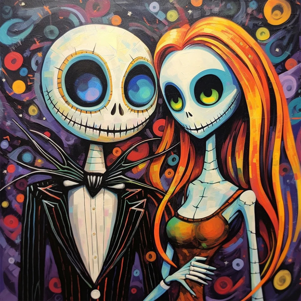 Skeleton Couple 30*30cm full round drill diamond painting