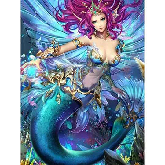 Mermaid 30*40cm full round drill diamond painting