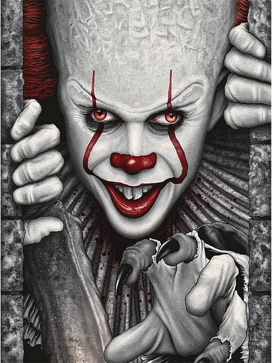 Horror Clown 30*40cm full round drill diamond painting