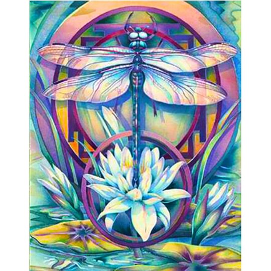 Full Round Drill Diamond Painting 40*50cm Dragonfly