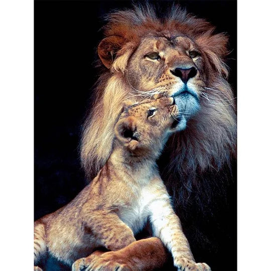 Lion 50*60cm full square drill diamond painting