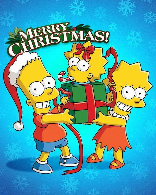 Simpsons Merry Christmas 50*40cm full round drill diamond painting