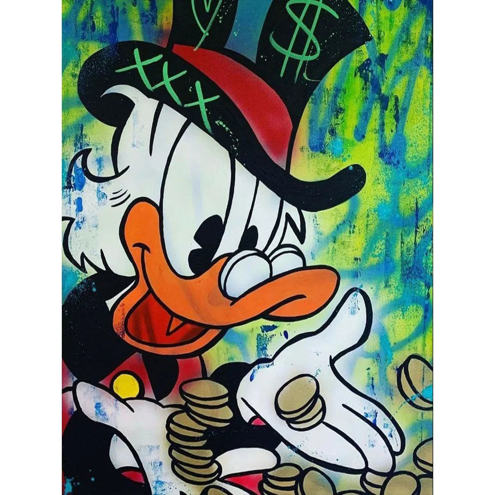 Painted Donald Duck 30*40cm full round drill diamond painting