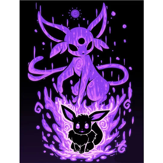 Pokmon Silhoutte 40*50cm full round drill diamond painting