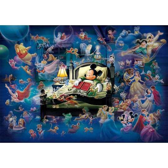 Full 11CT Pre-stamped 100*70cm Cross Stitch Disney Cartoons