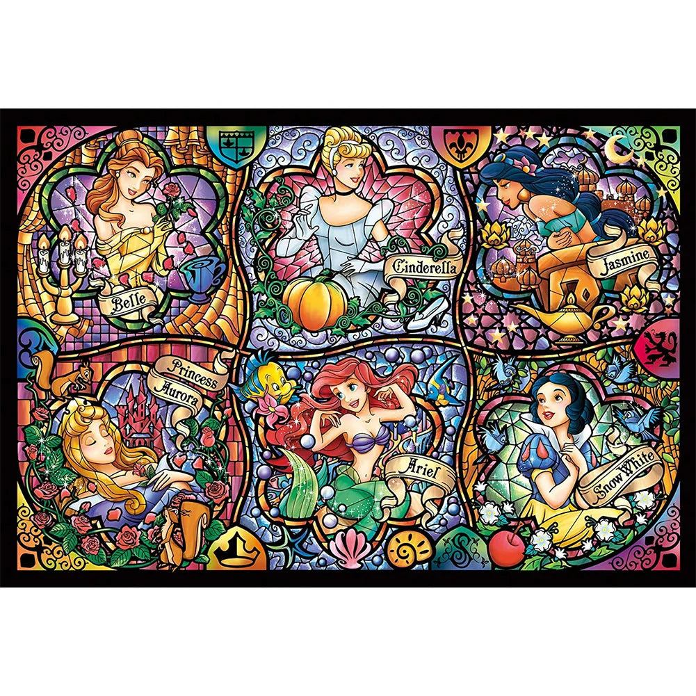 Full 11CT Pre-stamped 90*62cm Cross Stitch Disney Princess