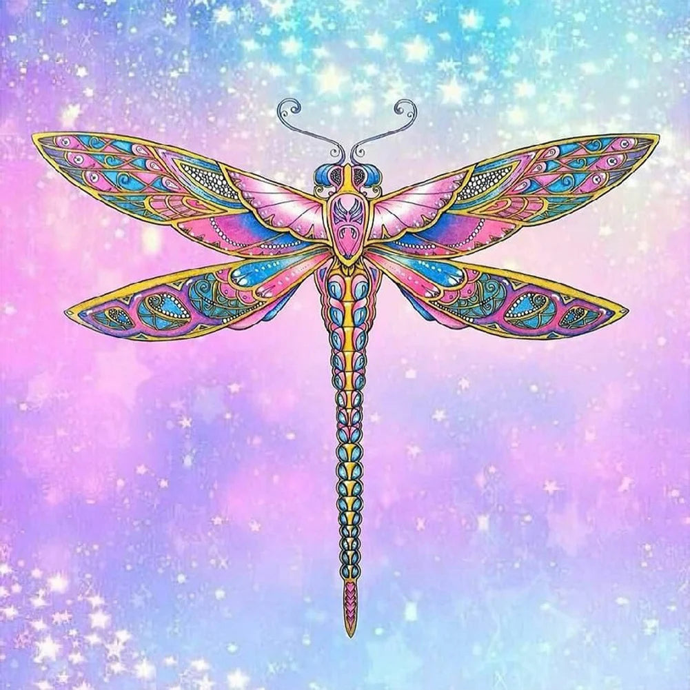 Dragonfly 30*30cm full round drill diamond painting