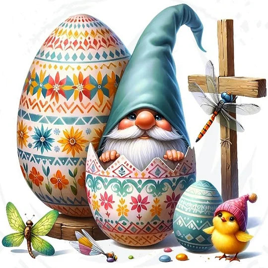 Easter Gnome 30*30cm full round drill diamond painting