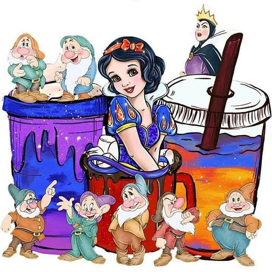 Snow White Cup 30*30cm full round drill diamond painting
