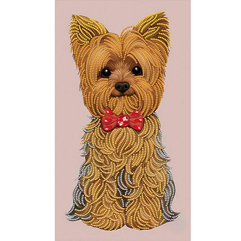 Special Shaped Drill Diamond Painting 30*50cm Yorkshire Terrier