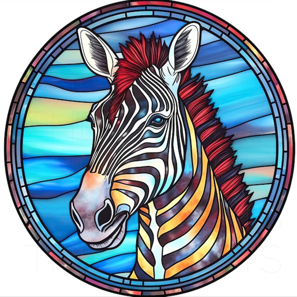 Zebra 30*30cm full round drill diamond painting