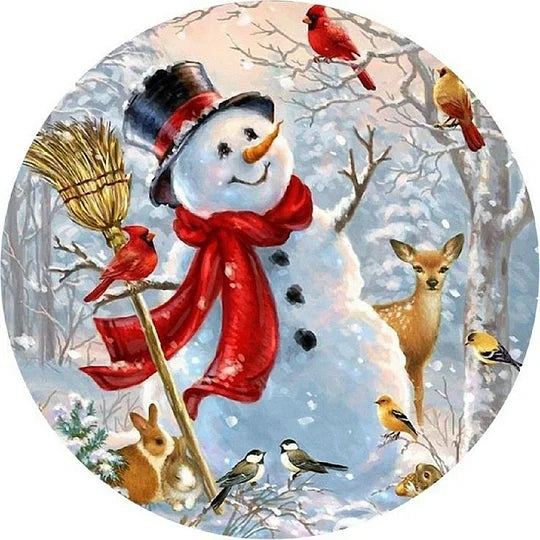 Snowman 30*30cm full round drill diamond painting