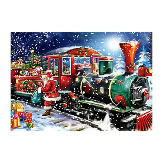 Christmas Train 40*30cm full round drill diamond painting